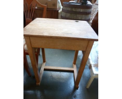 A vintage school desk