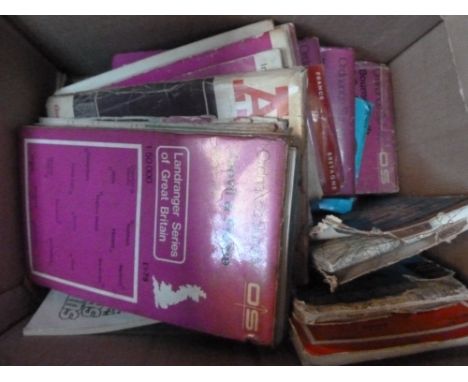 A number of vintage ordnance survey maps, including Salisbury and mainly South West England