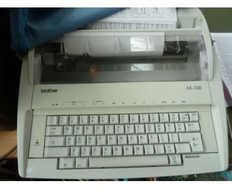 A Brother Electronic Typewriter AX-100.