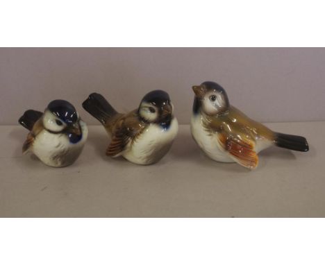 Three Goebel bird figurines