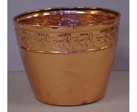 Vintage Joseph Sankey & Sons copper planter H15cm approx