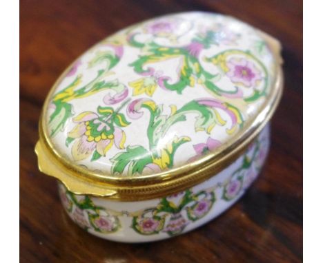 Halcyon Days enamel box in original box