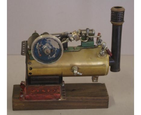 German Märklin & Cie toy live steam engine with single cylinder, 24cm wide approx