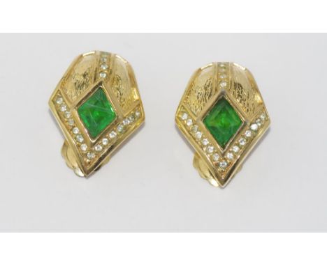Christian Dior clip-on costume earrings