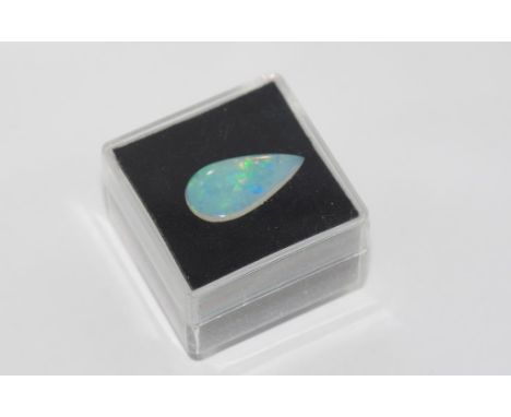 Unset pear shaped opal
