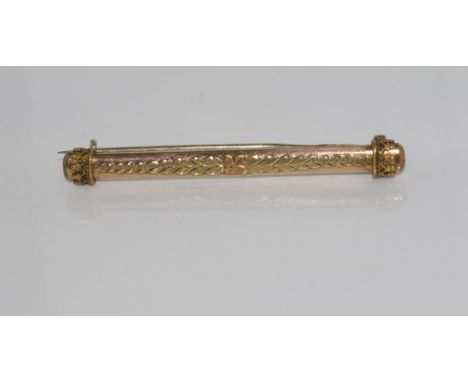 Vintage two tone bar brooch