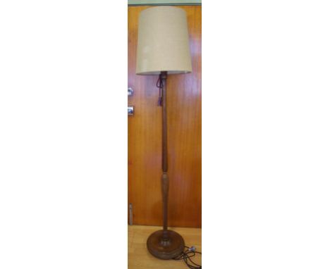 Timber pedestal standard lamp 191cm high