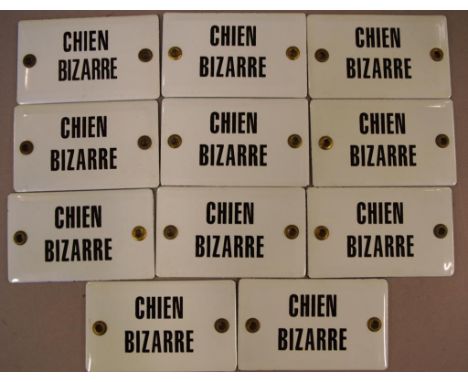 Eleven French enamel signs 6 x 10cm approx