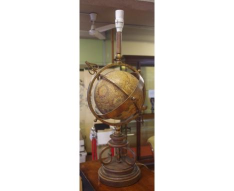 Globe form electric lamp 75cm high approx