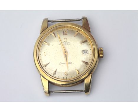 Gents vintage Omega automatic Sea Master wristwatch in gold plated & stainless steel case, strap missing 