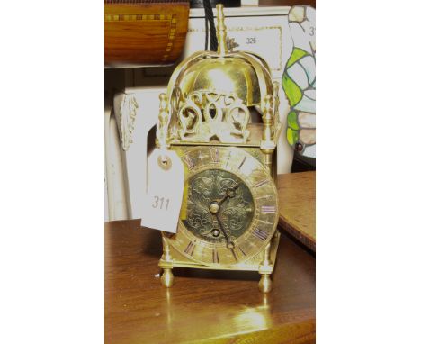 Small brass lantern style clock 