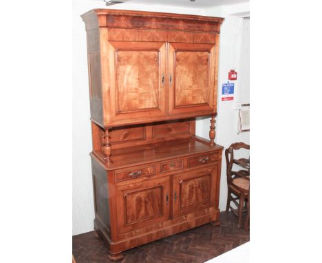 French chestnut buffet cabinet sideboard 4'6 wide x 7'9 high 