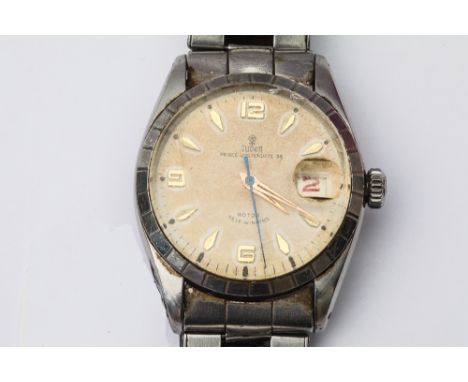 Gents vintage Tudor Prince oyster date 34 automatic wristwatch with date aperture in stainless steel with stainless steel bra