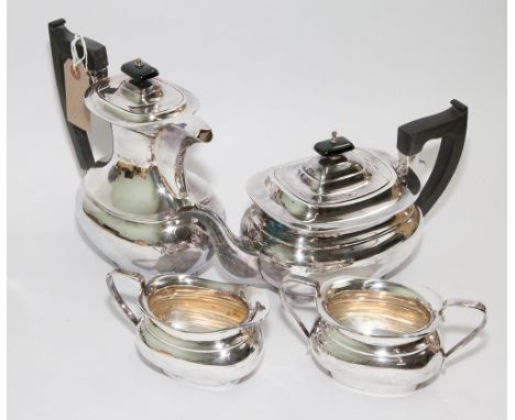 four piece hallmarked silver tea and coffee service by Viners of Sheffield, appx 56oz troy all in