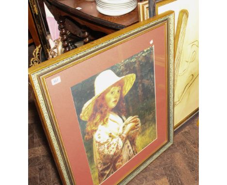 8 large modern framed print and tube of unframed prints 