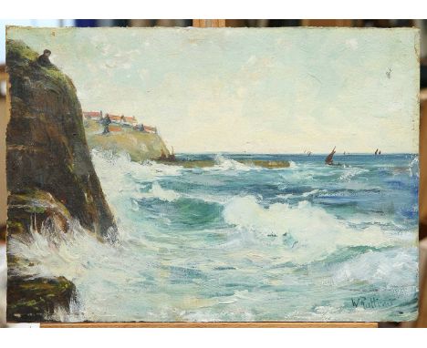 ATTRIBUTED TO ALEXANDER WILLIAM WELLWOOD RATTRAY (1849-1902) SEASCAPE SignedOil on board25cm x 35cm