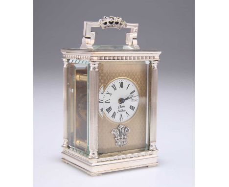 A LIMITED EDITION SILVER CARRIAGE CLOCK, BY CHARLES FRODSHAM London 1981, commemorating the Royal wedding of H.R.H. Prince Ch