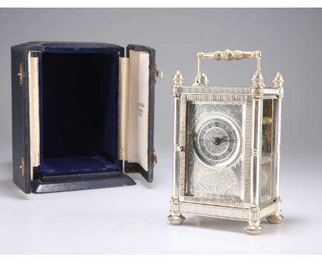 A MAPPIN &amp; WEBB LIMITED EDITION BI-CENTENARY SILVER CARRIAGE CLOCK by Mappin &amp; Webb, London 1975, no.67 of 200, Roman