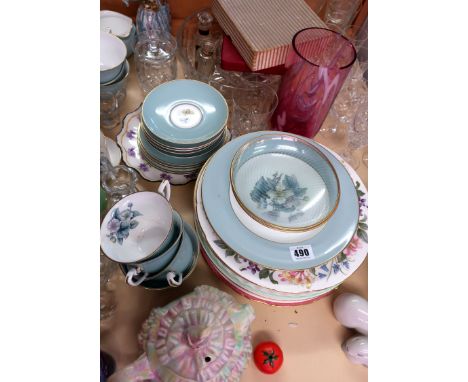 Two paperweights - Caithness pebble and Wedgwood bird, together with a quantity of cut glass and ceramics, to include a small