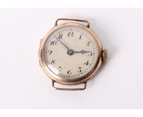 A 9ct gold gentleman's wrist watch, with Swiss made 17-jewel movement, case stamped '375', by V.W. &amp; Co 293637/2207, 12.5