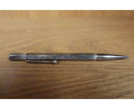 A sterling silver propelling pencil by Johnson Matthey &amp; Co. Birmingham, 1936.