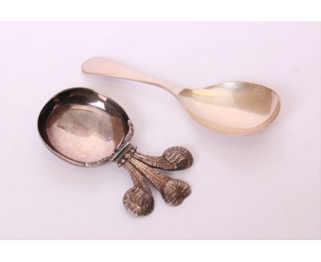 Two Sterling Silver caddy spoons, by David Shaw Silversmiths, London 1981 and J B Chatterley &amp; Sons Ltd, Birmingham 1974,