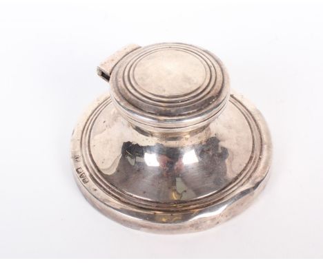 A silver inkwell by Robert Pringle &amp; Co, Chester, of typical form, 4cm high.