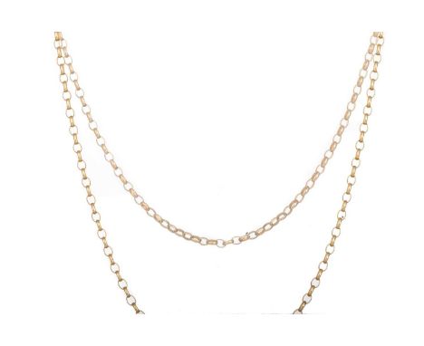 GOLD CHAIN IN NINE CARAT GOLD formed with a row of belcher linksQty: 10.42g