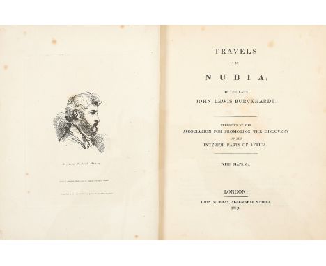 Africa.- Burckhardt (John Lewis) Travels in Nubia, first edition, engraved portrait and 3 engraved maps, 2 folding (one with 