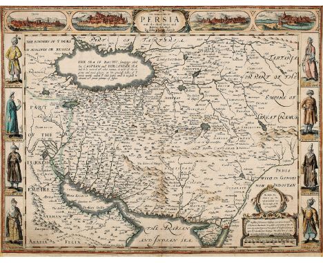 Middle East.- Speed (John) The Kingdome of Persia with the cheef Citties and Habites described, carte-de-figures map of the P