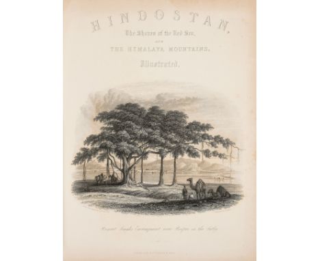 India.- Roberts (Emma) Hindostan. Its Landscapes, Palaces, Temples, Tombs, 2 vol. in 1, additional engraved titles, 97 engrav