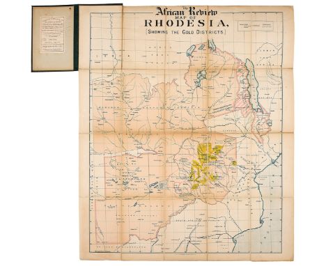 Africa.- Gold Mines.- The African Review Map of Rhodesia, (Showing the Gold Districts.), lithographed folding map, printed in