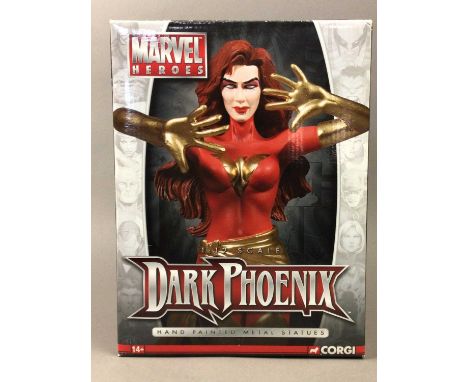 CORGI AND DIAMOND SELECT TOYS FOR MARVEL,the first a Marvel Heroes 1:12 scale Dark Phoenix hand painted metal statue, limited