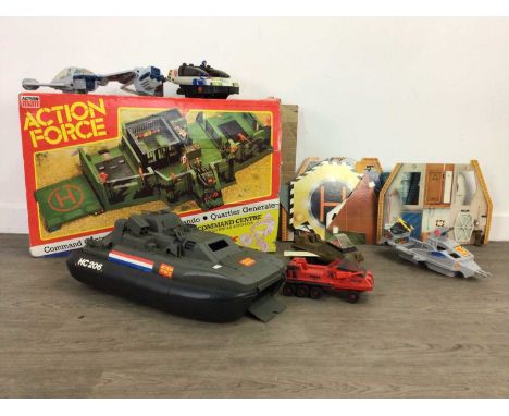 ACTION MAN ACTION FORCE BY PALITOY,a good group including boxed Command Centre and further loose vehicles and figuresAddition
