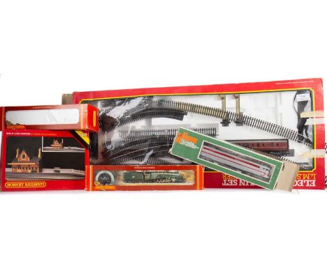 HORNBY MODEL RAILWAY,a group including R.791 L.M.S. Express Passenger Set, R.309 BR Class A4 'Mallard' Loco, R.739 Operating 