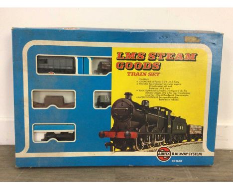 AIRFIX MODEL RAILWAY,OO scale LMS Steam Goods Train Set including 4F Fowler locomotive and tender, complete as issued except 