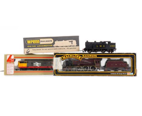 MODEL RAILWAY.three locomotives comprising Mainline Leander 5690 L.M.S, Wrenn W2215 0-6-2 Tank and Lima BR 37502 Railfreight 