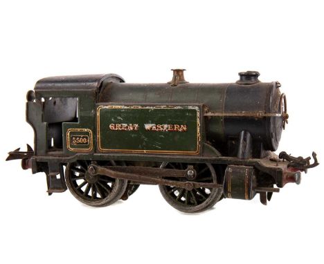 HORNBY MODEL RAILWAY,an early 20th century Great Western 5500 0-4-0 clockwork engine, loose