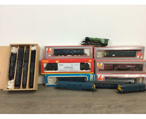LARGE GROUP OF MODEL RAILWAY,with locomotives including boxed Hornby Princess Alexandra Duchess Class, Airfix A1A Diesel BR a