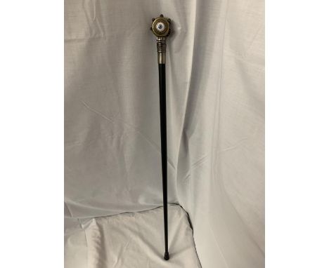 A BALL AND CLAW HANDLE WALKING STICK 