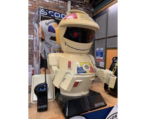 A RADIO CONTROLLED SCOOTER 2000 PERSONAL ROBOT PAL WITH ORIGINAL BOX 