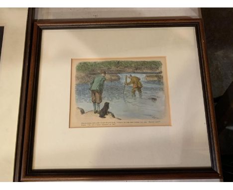 A FRAMED PUNCH PRINT BY FRANK REYNOLDS 