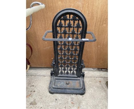 A CAST IRON STICK STAND 