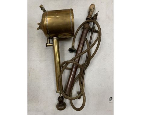 TWO VINTAGE BRASS FLY SPRAYERS 