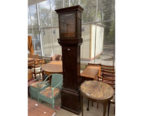 AN OAK LONGCASE CLOCK CASE 