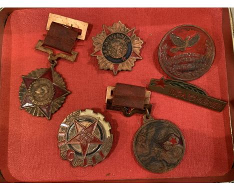 SIX COMMUNIST RED ARMY MEDALS 