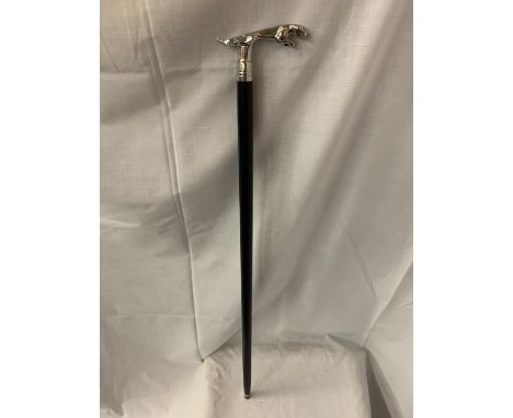 A JAGUAR HANDLE WALKING STICK 