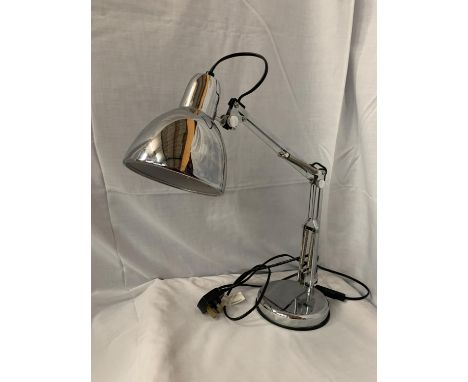 A CHROME ANGLE POISE DESK LAMP 