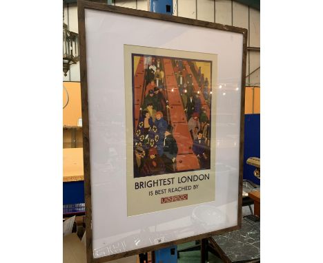 A FRAMED HORACE TAYLOR PRINT OF THE LONDON UNDERGROUND 