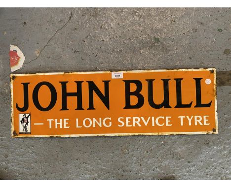 AN ENAMEL JOHN BULL SIGN 70CM IN LENGTH 